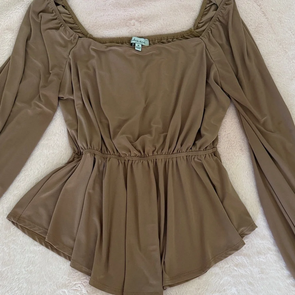 white birch peplum shirt ** Bundle 5+ items and name your offer!!! 💖💞 - Picture 3 of 3